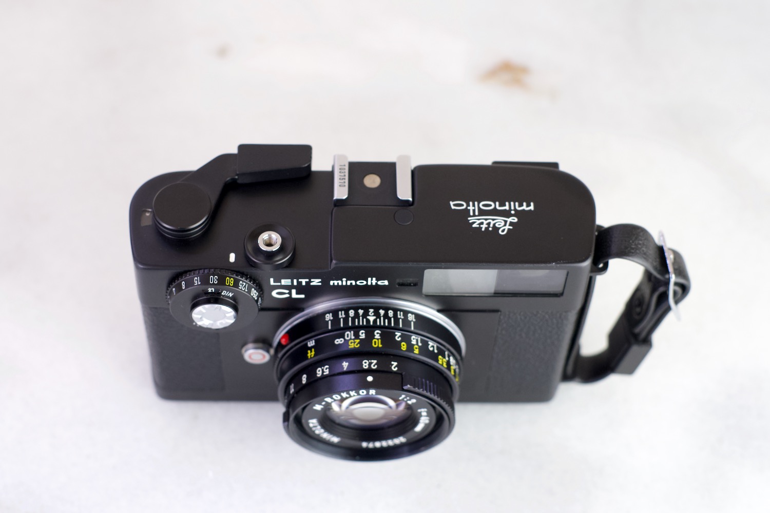 Leitz Minolta CL with Minolta M-Rokkor 40mm F/2 Lens, and Strap 